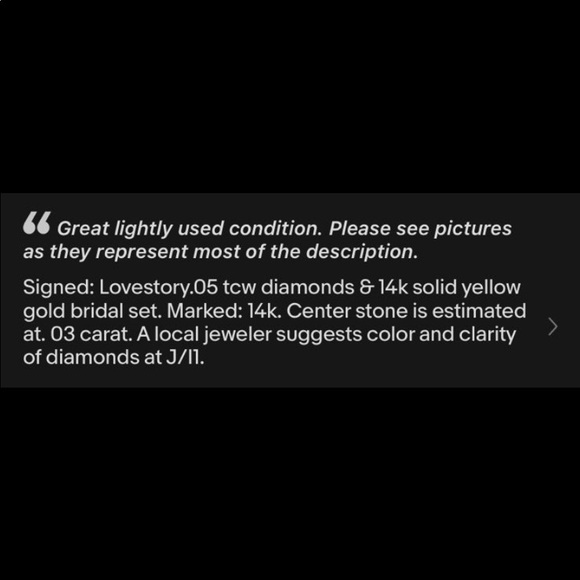 Lovestory bridal set 14k gold - Picture 7 of 8